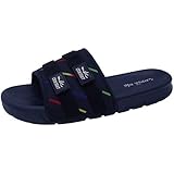 MISTMANIA Men's Fashion Comfort Slide Sandal Navy Blue Anti-Slip Slippers 10 M US