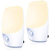 Motion Sensor Light, Emotionlite Plug in Night Lights, Warm White LED, Motion-Activated Nightlight, Hallway, Bathroom, Stairs, Kitchen, Garage, Corridor, Basement, Energy Efficient, UL Listed, 2 Pack