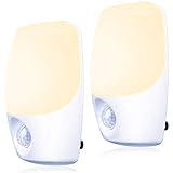 Motion Sensor Light, Emotionlite Plug in Night Lights, Warm White LED, Motion-Activated Nightlight, Hallway, Bathroom, Stairs, Kitchen, Garage, Corridor, Basement, Energy Efficient, UL Listed, 2 Pack