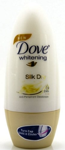 Dove Whitening Antiperspirant Deodorant Roll on DRY Silk 40 Ml / 1.35 Oz Travel Size (Pack of 6)