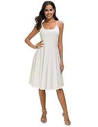 Malist vestido de patinador mediano, sin mangas, ajustable, con tiras, acampanado