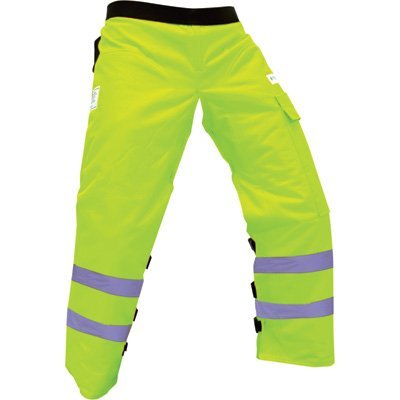 Forester Chainsaw Safety Chaps with Pocket, Apron Style (Regular 37", Safety Green)