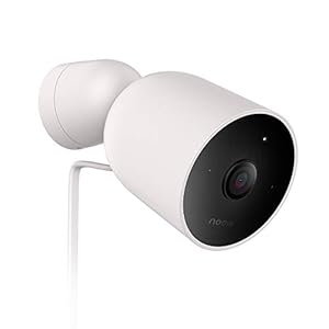 Nooie Outdoor Security Camera, 1080P Night Vision Surveillance Cameras, 2.4G WiFi, IP66 Weatherproof, 2-Way Audio, Motion Detection, Activity Alert, Deterrent Alarm - Works with Alexa