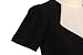 Candow Look Womens 50s Pinup Design Sexy Black Tops Sweetheart Short Sleeves Vintage Style Large