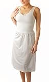TruFit Women's Lace Trimmed Cotton Full Slip, Black, White, Beige, Nude, or White/Black