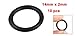 uxcell 10 Pcs Black 14mm OD 2mm Thickness Rubber O-ring Oil Seal Gaskets