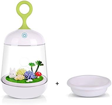 KINDAFLY Portable Smart Touch Sensor LED Night Light Bedroom Lamp Color Changing with DIY Micro Landscape Potted Plant Children Baby Rechargeable Table Lamp