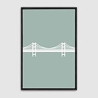 Framed Canvas Wall Art Minimalistic Painting Canvas Prints Home Artwork Decoration for Living Room,Bedroom - 16x24 inches