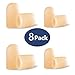 Dr. Foot's Gel Toe Caps Prevents Callus Relieve Pain from Corns, Blisters, Hammer Toes Bunion Pain Relief - 4 Pairs (Beige)