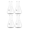 Scicalife 4Pcs Erlenmeyer 500Ml Verdikte Borosilicaatglas Smalle Mond Fles Erlenmeyer Air Planter Bol Voor Laboratorium…