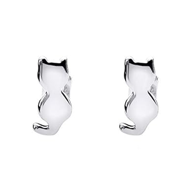 Lureme®natale alta calidad gato de cobre forma de aretes para las mujeres