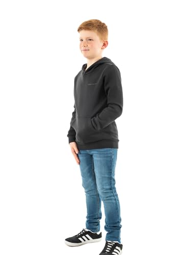 Teddy Smith Garçon S-nark Hoody Jr Sweater, Charbon, 8 Ans EU