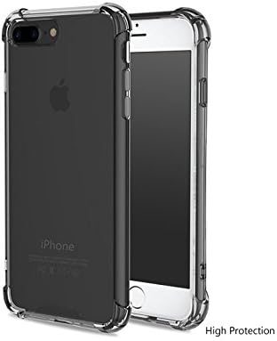 iPhone 7 Plus Case, ICESMART Crystal Clear TPU Back Cover With Drop Protection/Shock Absorption Soft Slim Flexible Transparent Case For Apple iPhone 7 Plus - Smoke Black