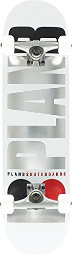 PLAN B OG FOIL SKATEBOARD COMPLETE-7.75 WHT/FOIL