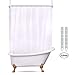 Riyidecor Clawfoot Tub Shower Curtain Liner Bathtub Round White All Around 180 x 70 Inch Wrap Around Freestanding Oval Surround PEVA Extra Wide Home Shower Panel Metal Shower Hooks Heavy Duty