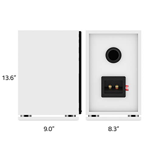 Fluance SX6WH High Definition Two-Way Bookshelf Loudspeakers - White