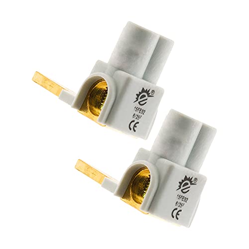 Zenitech - Set di 2 Punti di Connessione Orizzontali - Alimentazione Fase e Neutro - Connessione Fino a 35 mm² - Conforme alla Normativa CE - Bianco - 15 cm