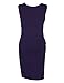 ANGVNS Women's V Neck Padded Sleeveless Night Party Dress(Purple L)