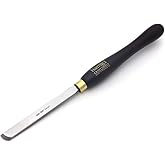 Hamlet Craft Tools Rolled Edge Radius Skew Chisel (HCT105R) by Henry Taylor, 3/4" Wide x 1/4" Thick Blade, M2 HSS, 16-3/4" Overall Length, Stained Beech Handle