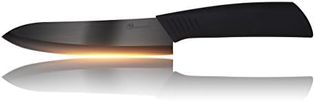 MOONEDGE High-strength Ultra Sharp Professional Ceramic Kitchen knife Chef's Knife - 6 inch,Black Blade(155mm)