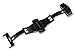 RECHERE 22mm Stainless Steel Push Button Butterfly Deployment Clasp for Leather Watch Band Strap Black