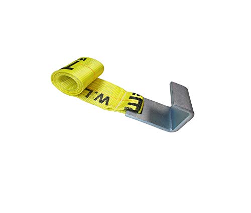 Mega Cargo Control 4 inch Roll On/Roll Off Container Winch Strap w/Flat Hook | 4" x 5' Cargo Winch Tie Down | for Cargo Securement, Construction, Hauling | WLL: 5,400 lbs. (10-Pack) - Image 2