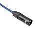 LyxPro 30 Feet XLR Microphone Cable Balanced Male to Female 3 Pin Mic Cord for Powered Speakers Audio Interface Professional Pro Audio Performance and Recording Devices - Blue