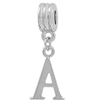 Pro Jewelry Alphabet Beads A-Z Letter Dangle Charm Bead for Snake Chain Charm Bracelets