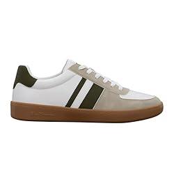 Ben Sherman Men's Hyde Sneaker, White/Olive/Gum, 10