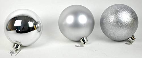 Edelman Ball Silver Colour Large 3Ass-Diameter 25Cm Christmas Trees, Multicoloured, 8718861151992