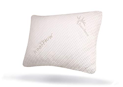 Snuggle-Pedic-Memory-Foam-Pillow-Original-Bamboo-Case-Shredded-Foam-Sleeping-Pillows-For-Side-Back-and-Stomach-Sleeper-Premium-Soft-Cooling-Luxury-Bed-Support-For-Comfortable-Sleep-Standard