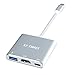 XF TIMES USB C to HDMI Adapter USB C 4K Multiport Adapter for MacBook Pro, Samsung Galaxy S9/S9 Plus, Chromebook Pixel and More USB C Devices