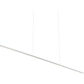 Kuzco Lighting Vega Minor 60" Linear Pendant | Brushed Nickel Finish | White Acrylic Diffuser | Modern Slim LED Kitchen Light