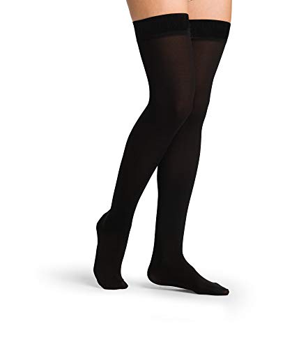 SIGVARIS Women's Essential Opaque 860 Closed Toe Thigh-Highs w/Grip Top 30-40mmHg