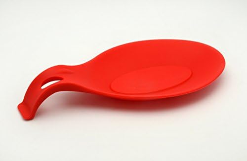 CookEasy Premium Non-stick Silicone Spoon Rest - Kitchen Tools and Utensils – Cherry Red