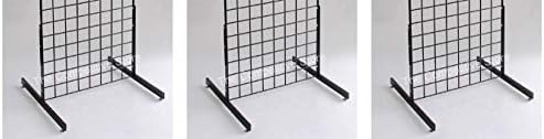 Grid"T" Base Rectangular Tube with Levelers (2 Pieces = 1 Set) Black (3-(Pack))