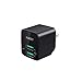 AUKEY USB Wall Charger, Ultra Compact Dual Port 2.4A Output & Foldable Plug for iPhone 11 Pro / 11 Pro Max / 11 / XS/XS Max/XR/iPad Samsung & Others - Black