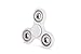 Fidget Spinner Toy Stress Relief High Speed Hand Spinner by EZ Tech Easy Simple Smart (White)