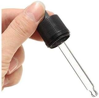 4PCS 15ml (1/2 oz) Empty Refillable Amber Glass Droppers Essential Oil Bottles Aromatherapy Cosmetics Elite Fluid Container Jar Pot Holder with Glass Eye Dropper and Black Caps - Image 4