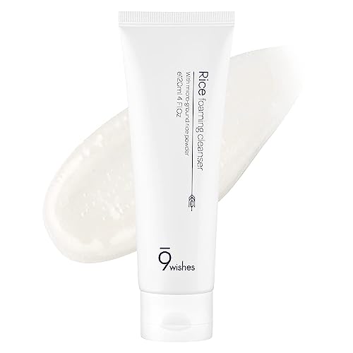 [9wishes] Rice Foaming Cleanser, Gentle Exfoliating Face Wash without Irritation, Visible Rice