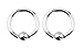 Forbidden Body Jewelry Surgical Steel Captive Bead Ring Piercing Hoops, Pair of 10g 16mm (6mm Balls)