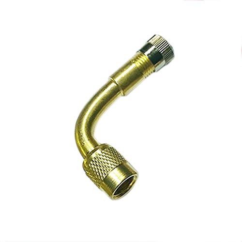 MqbY 1Pcs Car Motorcycle Tire Brass Valve 90 Degree Extension Tube Metal Valve Extension Rod Inflatable Nozzle Extension Tube