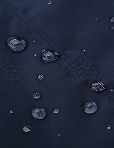 Women Waterproof Raincoat with Pockets Hoodie Rain Gear Lightweight 5 Color Pluse Size 2XL Navy Blue - Thumbnail 5