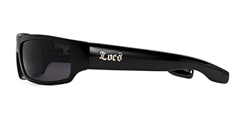 Locs Dark Lens Original Gangsta Shades Hardcore Men's Sunglasses - Black
