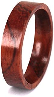 SOL Rings Wooden Wedding Band For Men and Women, 6mm Natural Koa Wood Ring, Comfort Fit, Size 9