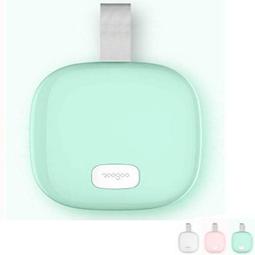 Portable Makeup Mirror Vanity LED Light Compact Travel Mini Hand Pocket Mirrors Lamp Double-Sided Folding Cosmetic Tools,Green