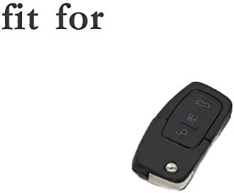 BROVACS Paint Metallic Colour Shell Cover ABS Hard Case Holder Compatible with FORD Classic Flip Remote Key Fob SV0700 Black - Image 4