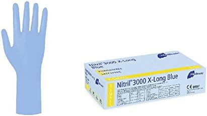 Meditrade Nitrile X-Long 1282XL Disposable Gloves Blue (Pack of 1 x 100)
