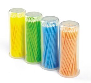 Image of GREEN FABWOOD Eyelaash Extension Lint-Free Microbrush Disposable Micro Brushes