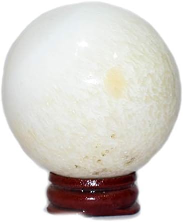 Pyramid Tatva Sphere - Scolecite Ball 2-2.5 Inch Natural Chakra Balancing Crystal Healing Stone